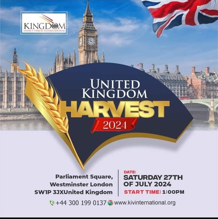 Invitation flyer to the United Kingdom Harvest