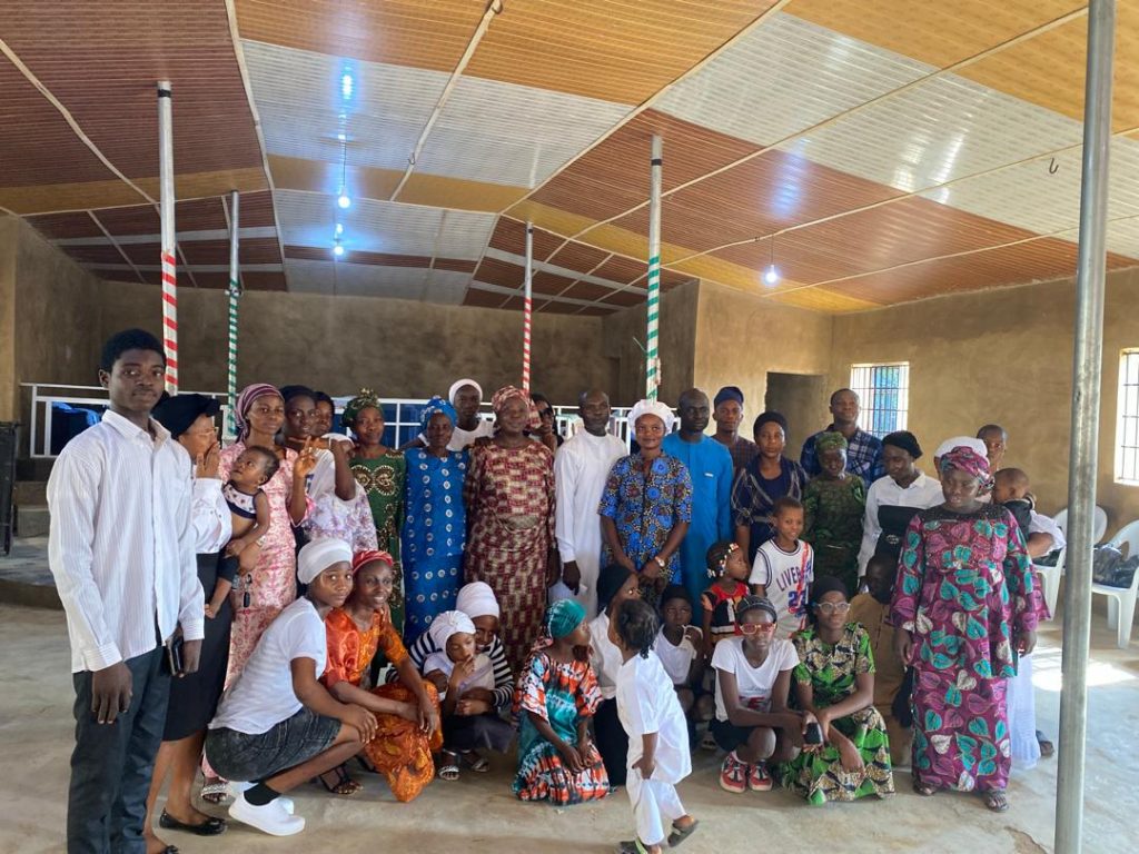 Church members inside of church